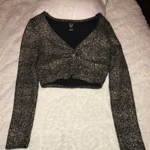Gold Sparkle crop top